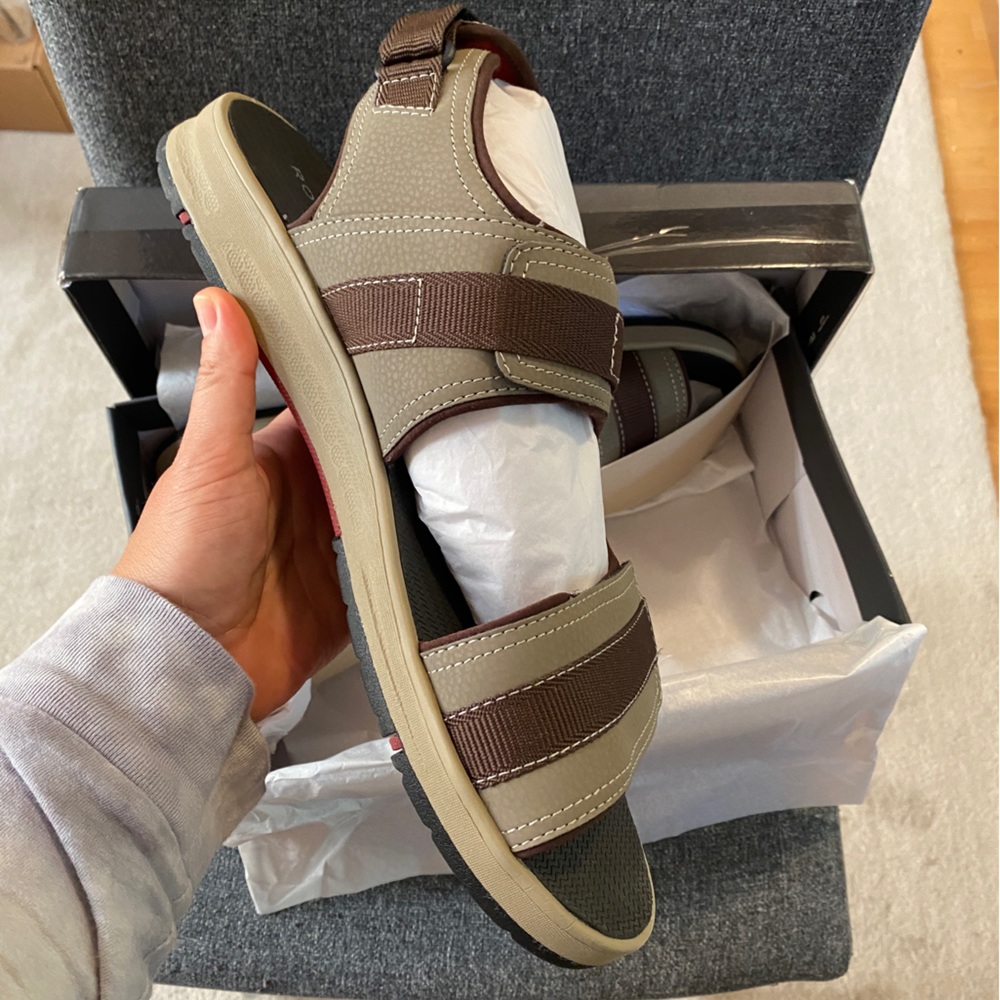 ROCKPORT Men's Leather Strap Sport Sandals Size 13 Wide